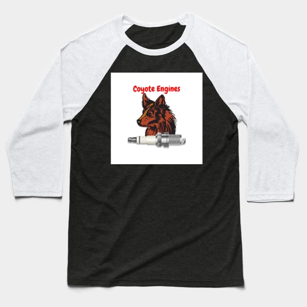 Coyote Engines Baseball T-Shirt by With Pedals
